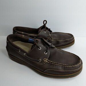 Rockport Washable Footwear Brown Leather Boat Shoes Loafers Size 11.5M